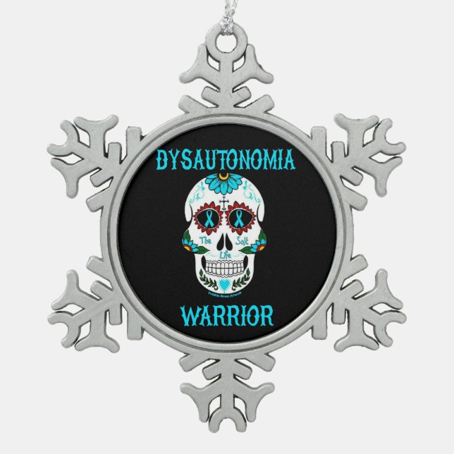Ornement Flocon De Neige Crâne de sucre/Guerrier...Dysautonomia (Devant)