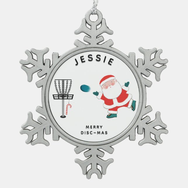 Ornement Flocon De Neige Creative Disk Golf (Devant)