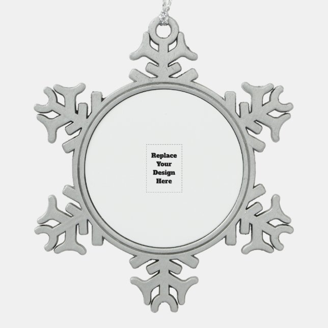 Ornement Flocon De Neige Créez votre propre blanc  (Devant)