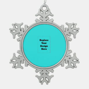 Ornement Flocon De Neige Créez votre propre cyan