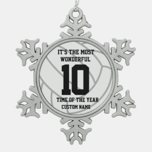 Ornement Flocon De Neige Créez Votre Propre Volleyball Personnalisé