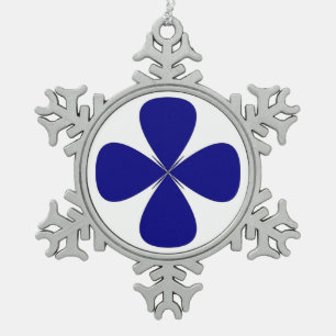 ORNEMENT FLOCON DE NEIGE CROIX ARRONDIE