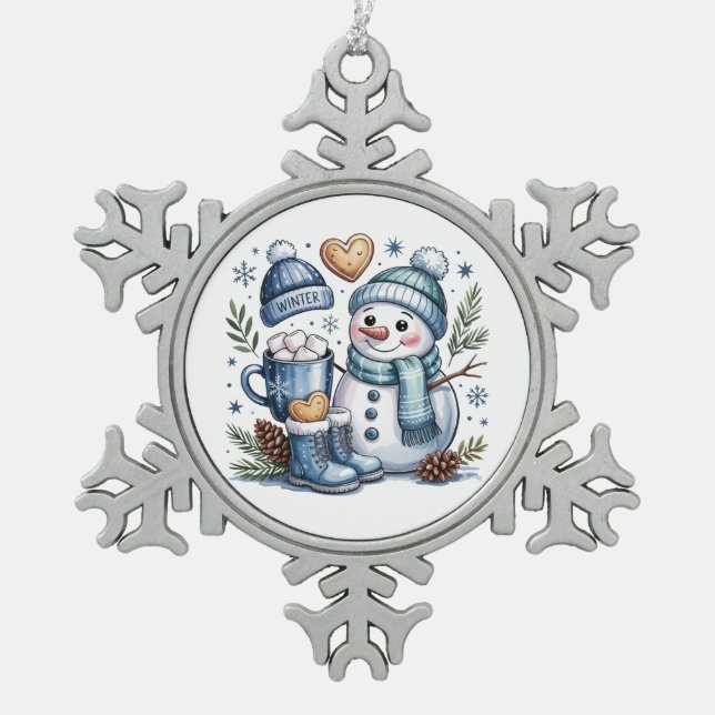 Ornement Flocon De Neige Custom Christmas ceramic ball decoration (Devant)