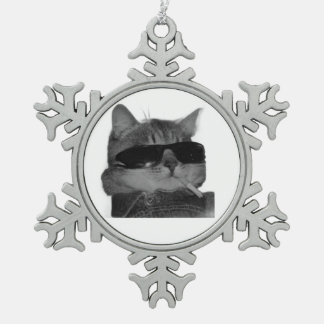 Ornement Flocon De Neige cute cat