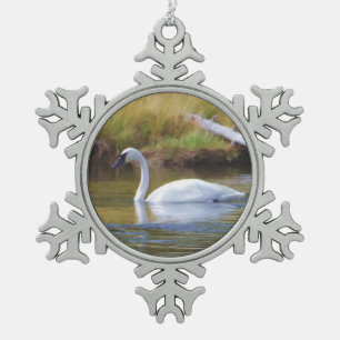 Ornement Flocon De Neige Cygne de trompettiste