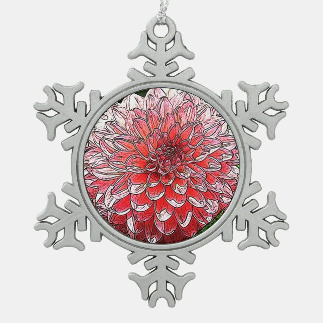Ornement Flocon De Neige dahlia_2015_0602 (Devant)