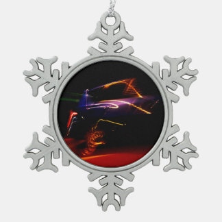 Ornement Flocon De Neige danse de voiture violet céramique bal de noël orne