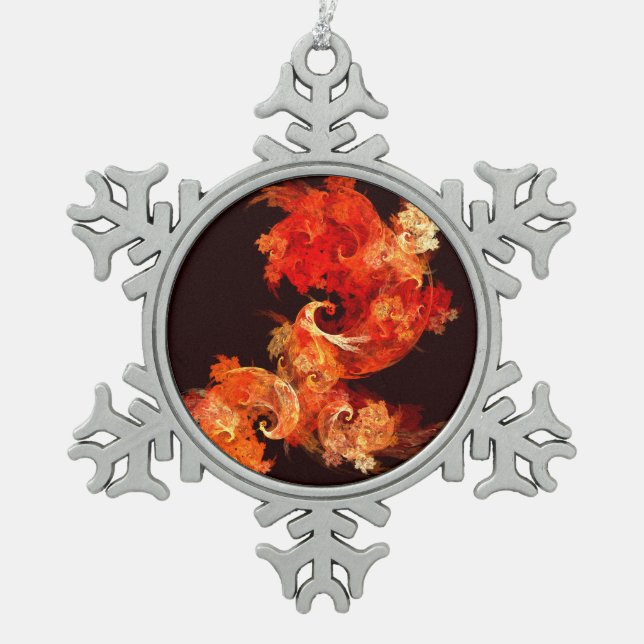 Ornement Flocon De Neige Danse Feux d'artifice Art Abstrait (Devant)