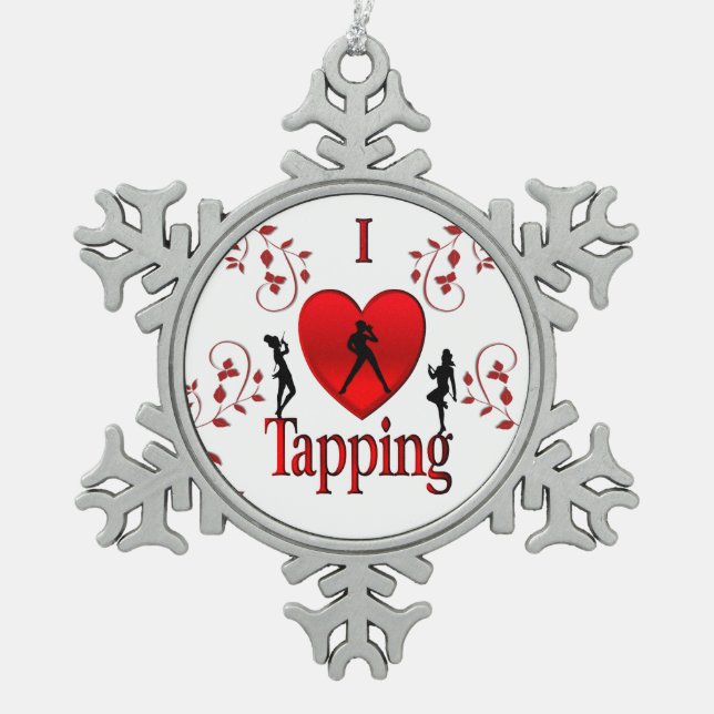 Ornement Flocon De Neige Danse I Heart Tap (Devant)