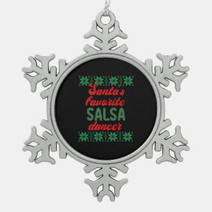 Ornement Flocon De Neige Danseuse de salsa Vilaine cadeau de Noël de Noël