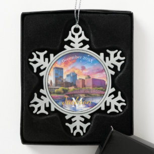 Ornement Flocon De Neige Dayton Snowflake Pewer ornement de Noël