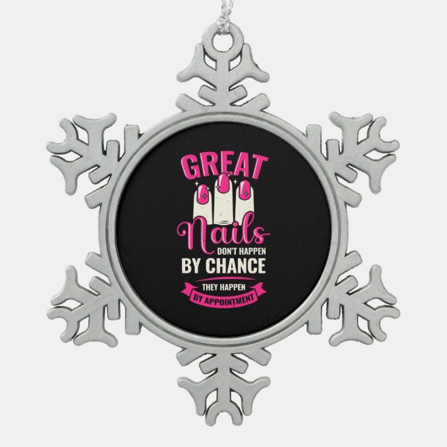 Ornement Flocon De Neige De Grands Clous Se Produisent Sur Rendez-Vous (Devant)
