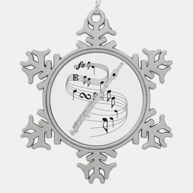 Ornement Flocon De Neige De petite flûte (Devant)