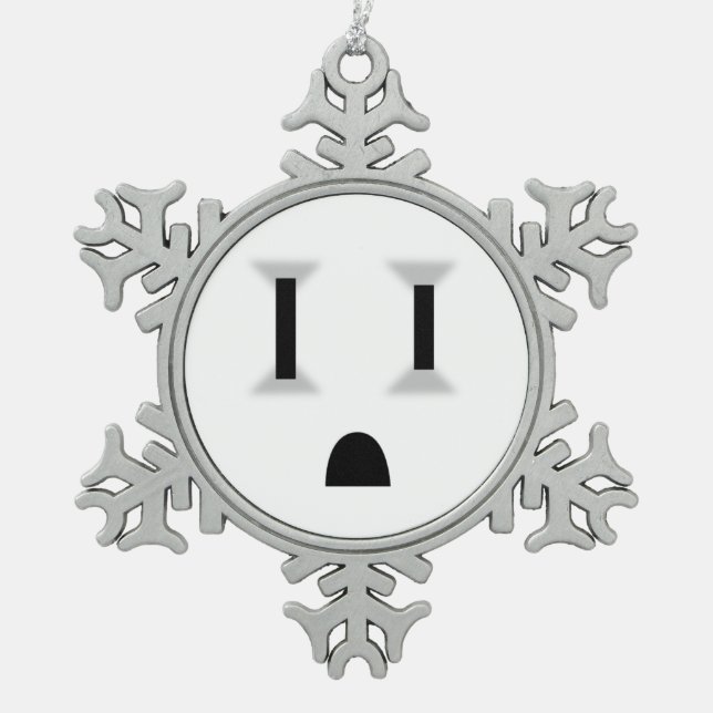 Ornement Flocon De Neige Débouché électrique drôle (Devant)