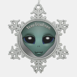 Ornement Flocon De Neige Décor de Noël extra-terrestre Alien