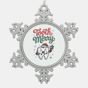 Ornement Flocon De Neige Dentiste dentaire - Soin dentaire joyeux Noël Noël