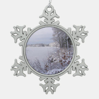Ornement Flocon De Neige Dépassement de l'ornement d'étain de ~ de tempête