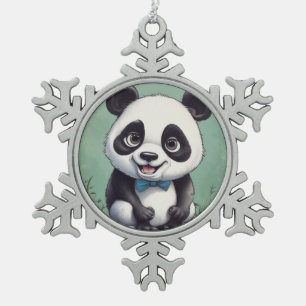 Ornement Flocon De Neige Dessin de Panda