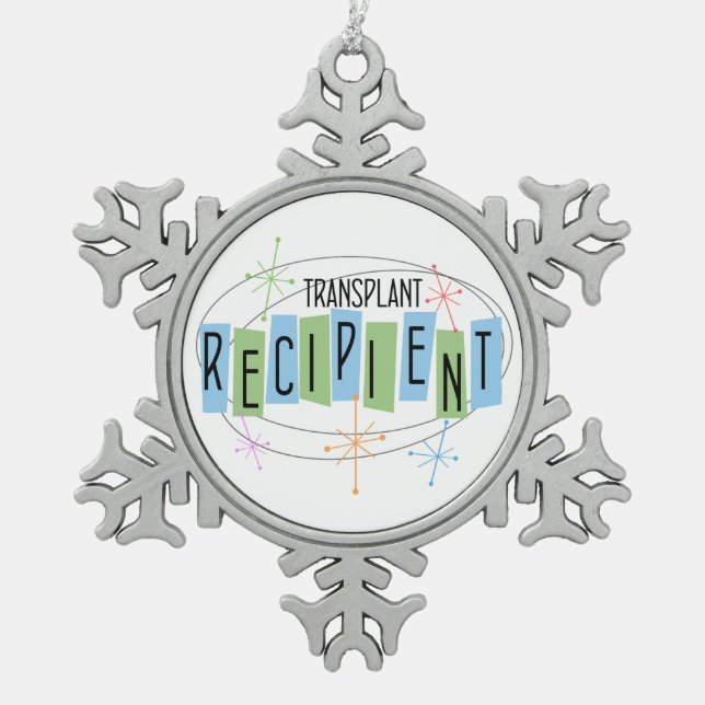 Ornement Flocon De Neige Destinataire de la transplantation (Devant)