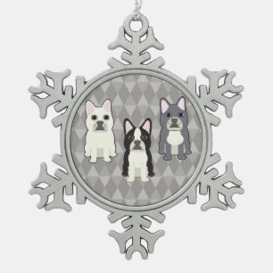 Ornement Flocon De Neige Diamants Gris Frenchies