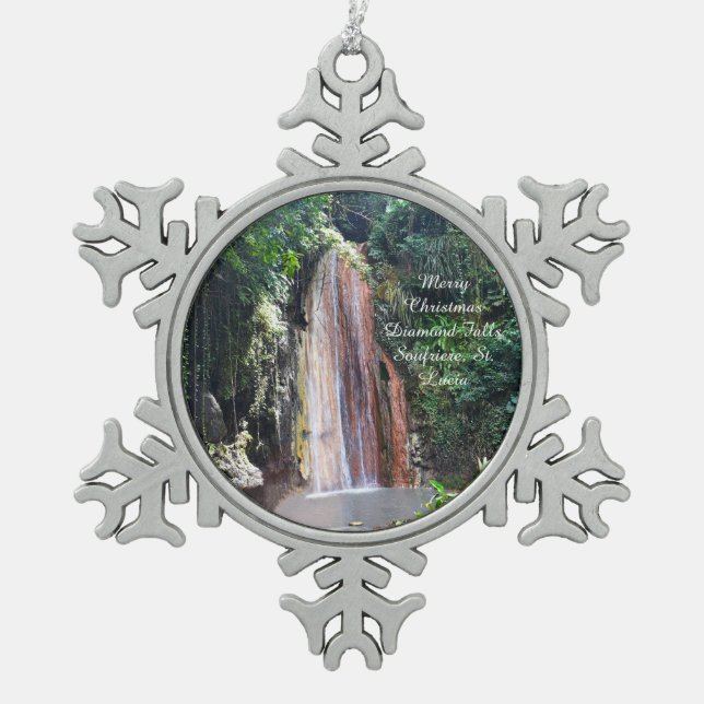Ornement Flocon De Neige Diamond Falls St. Lucia (Devant)