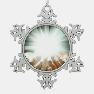 Ornement Flocon De Neige Dieu guérisseur divine, paix, amour, reiki, aura d