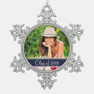Ornement Flocon De Neige Diplôme personnalisé Photo de l'ornement de vacanc