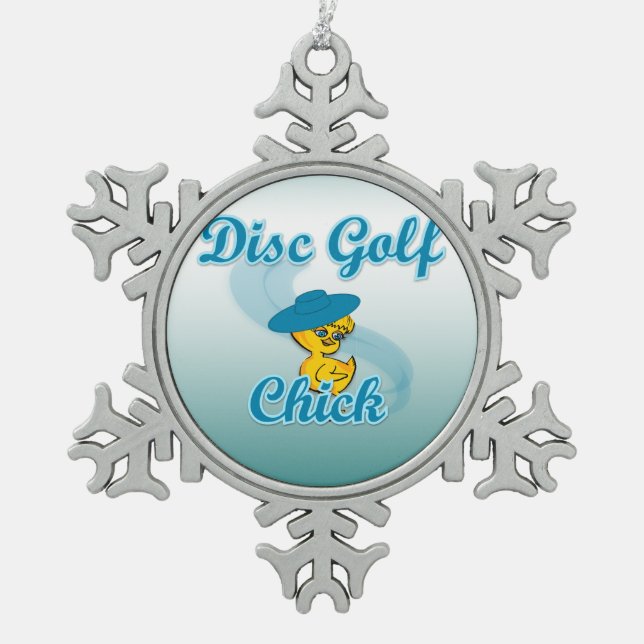 Ornement Flocon De Neige Disc Golf Chick #3 (Devant)