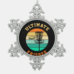 Ornement Flocon De Neige Disque Golf Ultimate Frisbee
