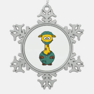 Ornement Flocon De Neige Docteur Giraffe