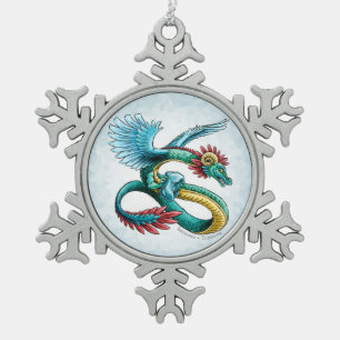 Ornement Flocon De Neige Dragon de la pierre porte-bonheur de décembre :