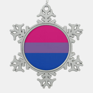 Ornement Flocon De Neige Drapeau bisexuel