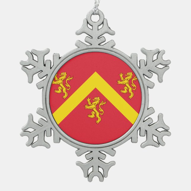 Ornement Flocon De Neige Drapeau d'Anglesey (Devant)