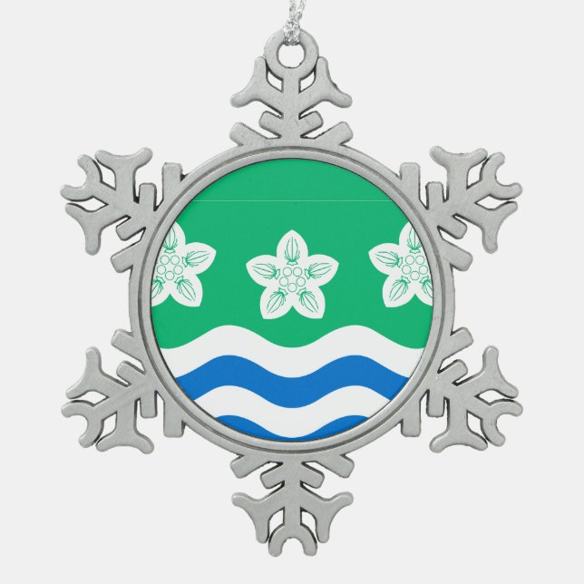 Ornement Flocon De Neige Drapeau de Cumberland (Devant)
