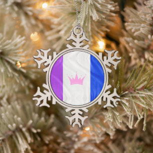 Ornement Flocon De Neige Drapeau de fierté de la culture drag de SlipperyJo