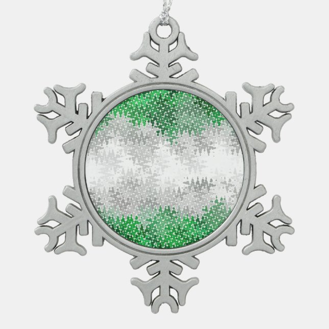 Ornement Flocon De Neige Drapeau de fierté grisromantique abstrait ondulé t (Devant)