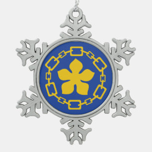 Ornement Flocon De Neige Drapeau de Hamilton (Ontario)