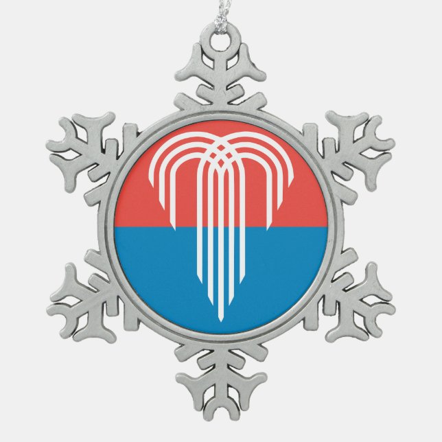 Ornement Flocon De Neige Drapeau de Kansas City, Missouri (Devant)