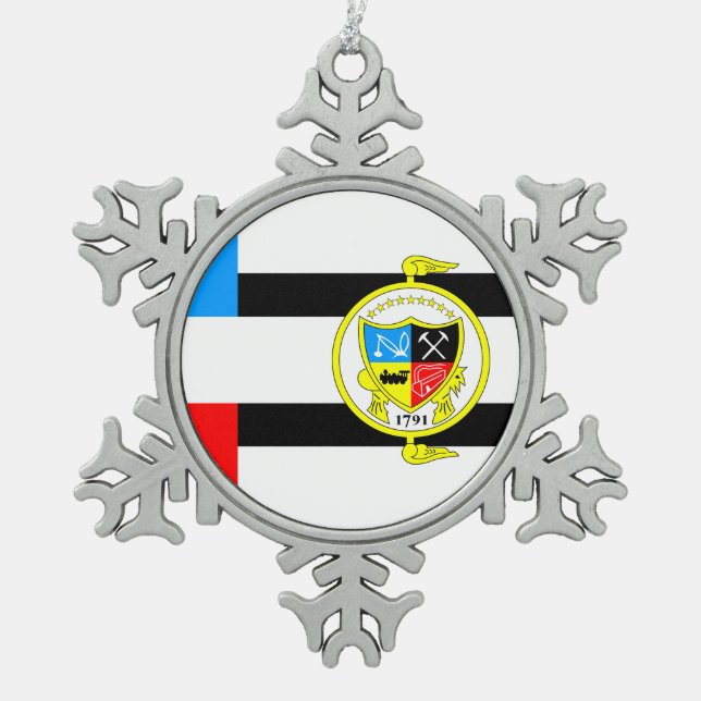 Ornement Flocon De Neige Drapeau de Knoxville, Tennessee (Devant)