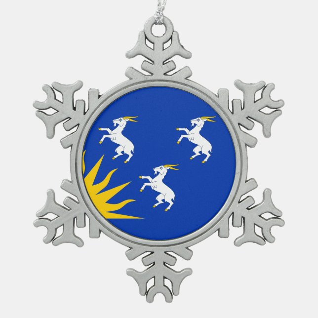 Ornement Flocon De Neige Drapeau de Merionethshire (Devant)