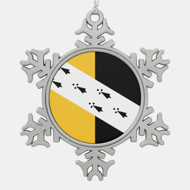 Ornement Flocon De Neige Drapeau de Norfolk (Devant)