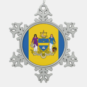 Ornement Flocon De Neige Drapeau de Philadelphie, Pennsylvanie Snowflake Pe