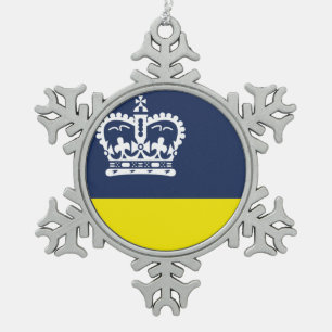 Ornement Flocon De Neige Drapeau de Regina,