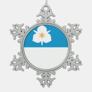 Ornement Flocon De Neige Drapeau de Salt Lake City, Utah