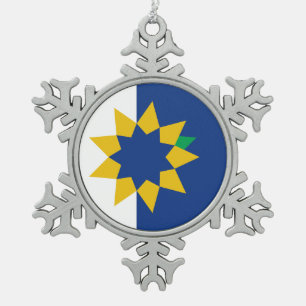 Ornement Flocon De Neige Drapeau de Topeka, Kansas