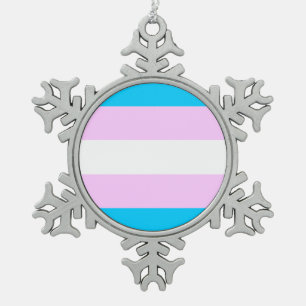 Ornement Flocon De Neige Drapeau de transsexuel