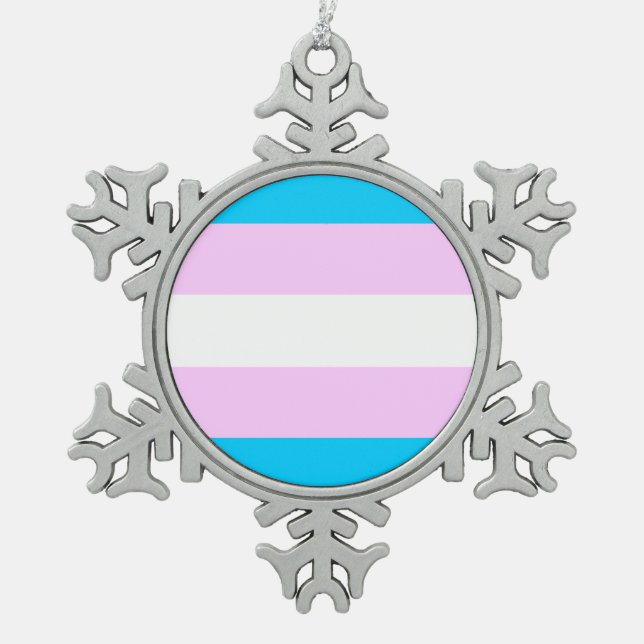 Ornement Flocon De Neige Drapeau de transsexuel (Devant)