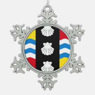 Ornement Flocon De Neige Drapeau du Bedfordshire