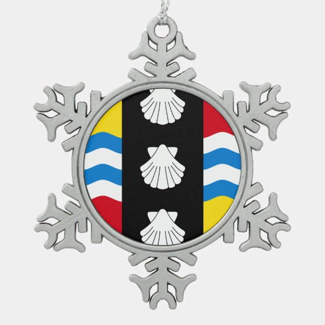 Ornement Flocon De Neige Drapeau du Bedfordshire  (Devant)