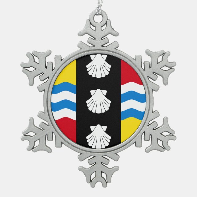 Ornement Flocon De Neige Drapeau du Bedfordshire (Devant)